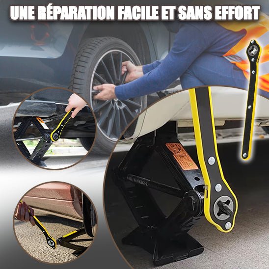 Jackcliquet™ Kit clé à cliquet de cric de voiture - Jackbrico